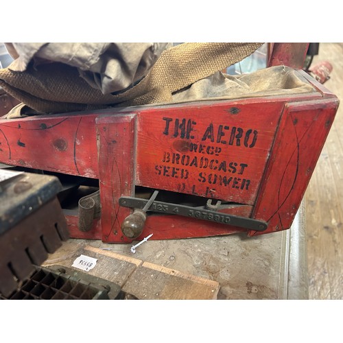 867 - A vintage broadcaster, set of scales and and a chipper (3)