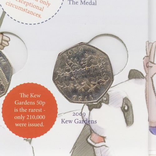 277 - A Kew Gardens 50p coin, 2009, and other 50p coins, in a Royal Mint collector album