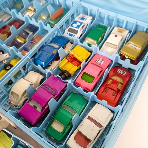 248 - Assorted play worn toy cars, to include Matchbox, Corgi and a Corgi Rocket racetrack