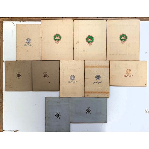 1037 - Assorted coins and cigarette cards, in a rosewood box