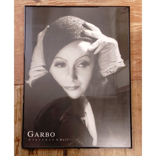 801 - A Greta Garbo Observer newspaper advertising poster, 75 x 51 cm, and assorted vintage and modern Gre... 