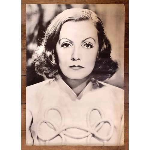 801 - A Greta Garbo Observer newspaper advertising poster, 75 x 51 cm, and assorted vintage and modern Gre... 