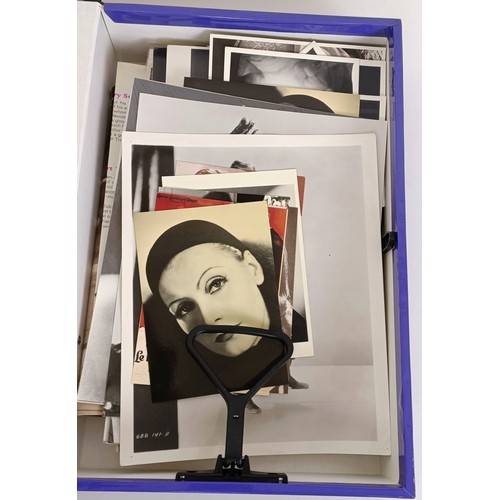 801 - A Greta Garbo Observer newspaper advertising poster, 75 x 51 cm, and assorted vintage and modern Gre... 