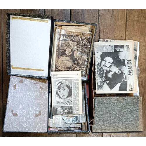 801 - A Greta Garbo Observer newspaper advertising poster, 75 x 51 cm, and assorted vintage and modern Gre... 