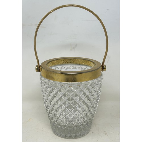 812 - A cut glass ice bucket, with gilt metal mounts, 26 cm high