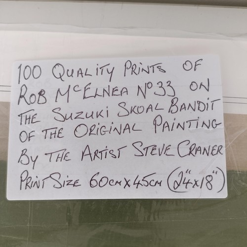 48 - One hundred Steve Craner prints of Rob McElnea, No 33 on a Suzuki Skoal Bandit, all unframed