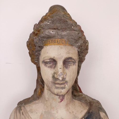 780 - A plaster bust, of classical form, 72 cm high