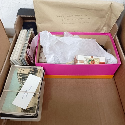 786 - ***Regretfully Withdrawn*** Assorted Royal Doulton figures, film photographs, and assorted postcards... 