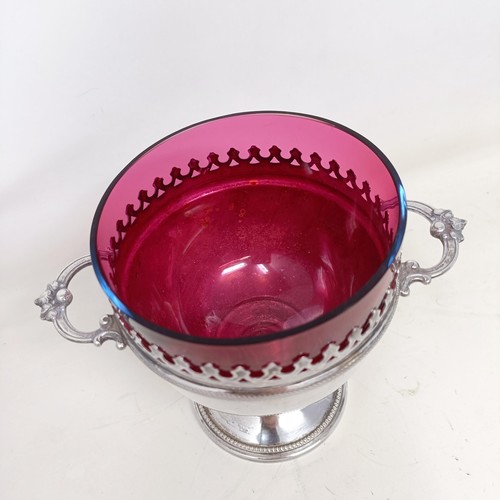 787 - A silver plated muffin dish, assorted silver plate and a jug (box)