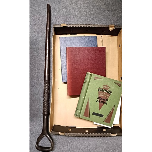 855 - Assorted books, stamps and other items (3 boxes)