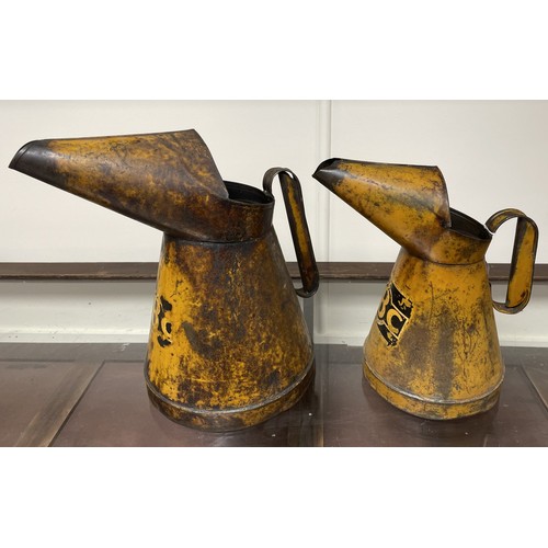 33 - A National Benzole Company oil jug, 32 cm high, and another, 28.5 cm highPlease see our terms and co... 