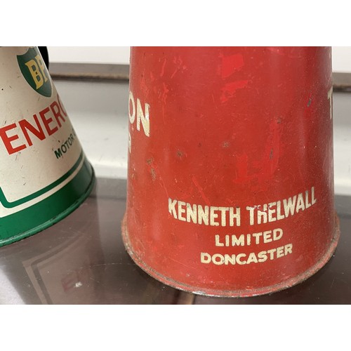 47 - A Thelson Tractor Oils jug, 24.5 cm high, and a BP Energol Motor Oil jug (2)Please see our terms and... 