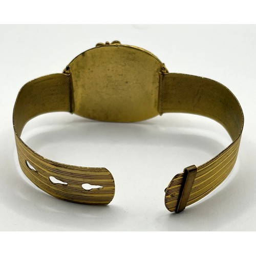 733 - *** Regretfully Withdrawn*** A late 19th century gold plated double snake bracelet