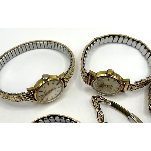 737 - A ladies yellow metal Avia wristwatch and four other ladies wristwatches (5)
