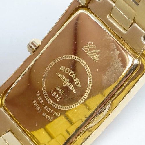 730 - A gentleman's stainless steel Rotary Elite wristwatch, boxed with guarantee booklet