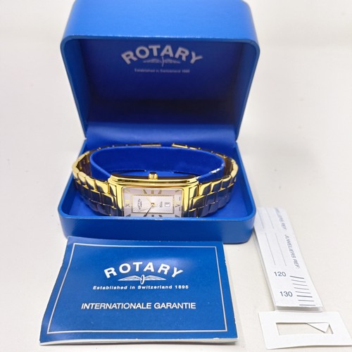 730 - A gentleman's stainless steel Rotary Elite wristwatch, boxed with guarantee booklet