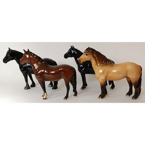 604 - A Beswick Highland Pony, Mackionneach, a New Forest Pony, Jonathan 3rd, a Fell Pony, Dene Dauntless,... 