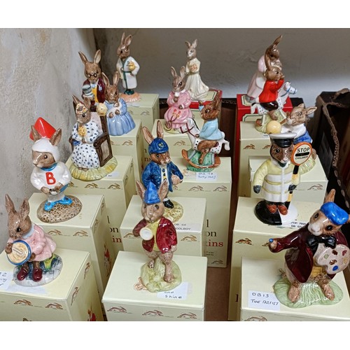 618 - Assorted Royal Doulton Bunnykins figures, all boxed (15)