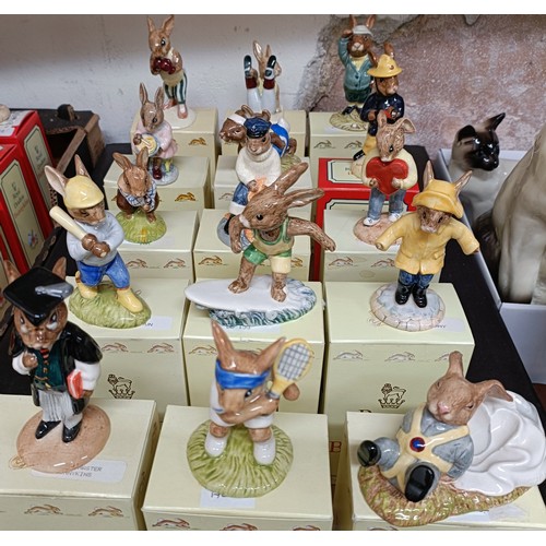 620 - Assorted Royal Doulton Bunnykins figures, all boxed (15)