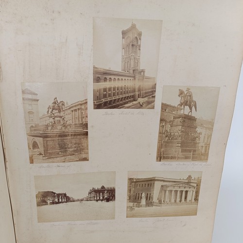 654 - An unusual early 20th century photograph/scrapbook, including various views of European countries