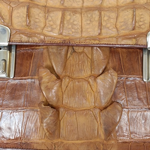 655 - A crocodile skin brief case and similar handbag (2)