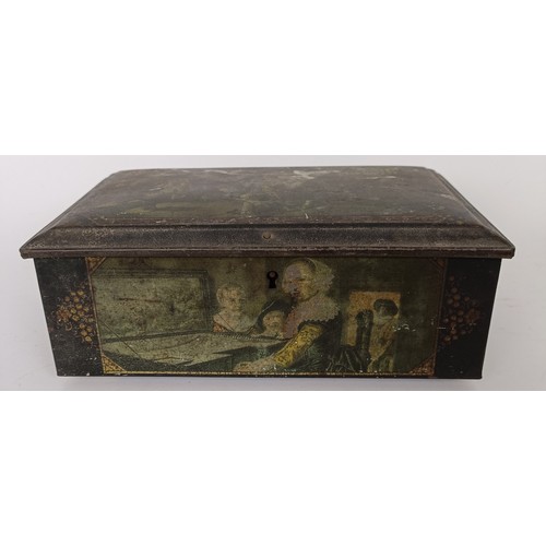 720 - Assorted thimbles, an Anglo Indian box, assorted flatware and tinplate box, with assorted pipes and ... 