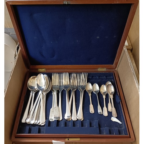 751 - *** Regretfully Withdrawn*** A canteen of silver plated cutlery and two others