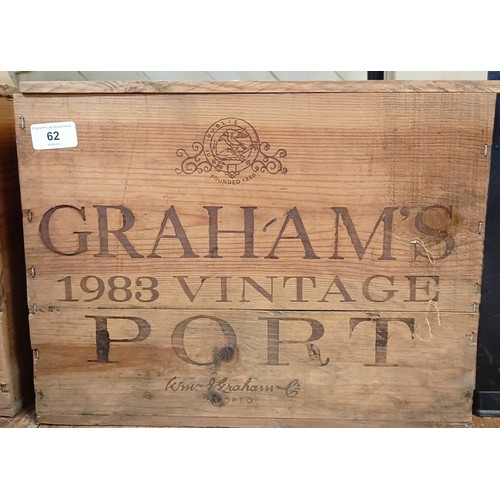 62 - Twelve bottle of Graham's 1983 vintage port