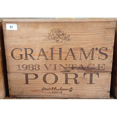 61 - Twelve bottle of Graham's 1983 vintage port