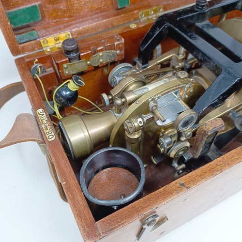 775 - A theodolite, cased, with a tripod (2)