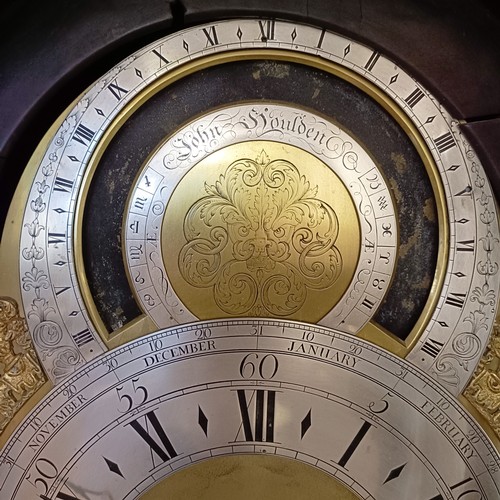772 - A longcase clock, A MARRIAGE, the replaced dial signed John Maldon with subsidiary Zodiac dial, and ... 