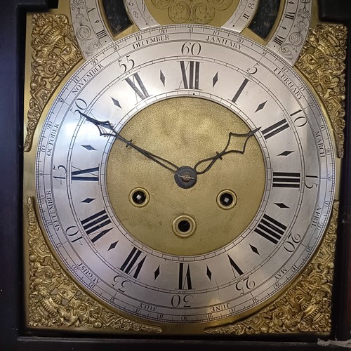 772 - A longcase clock, A MARRIAGE, the replaced dial signed John Maldon with subsidiary Zodiac dial, and ... 