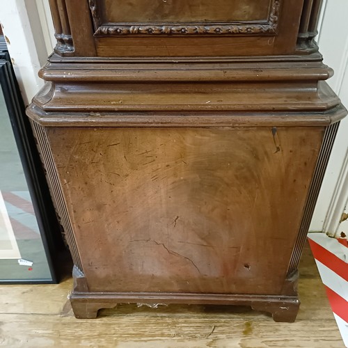 772 - A longcase clock, A MARRIAGE, the replaced dial signed John Maldon with subsidiary Zodiac dial, and ... 