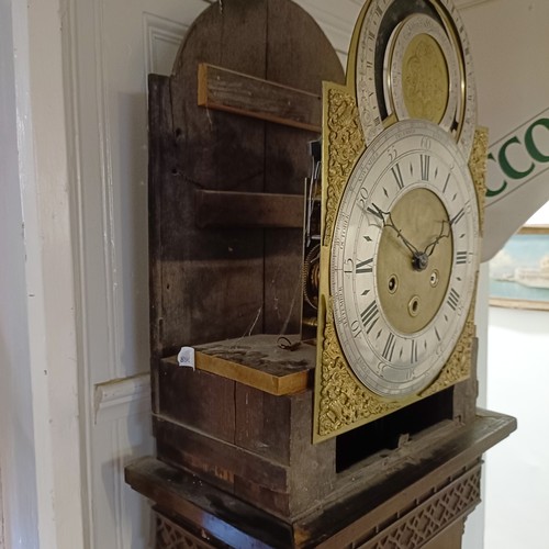 772 - A longcase clock, A MARRIAGE, the replaced dial signed John Maldon with subsidiary Zodiac dial, and ... 