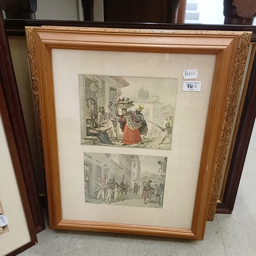771 - Two reproduction maps and three reproduction prints (5)
