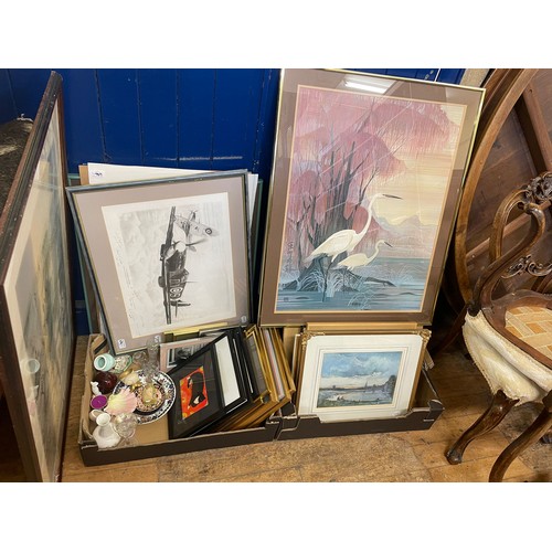 777 - Assorted pictures, ceramics and other items (qty)