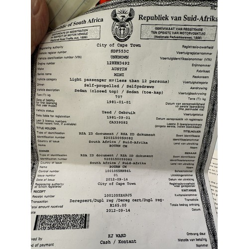 21 - 1981 Leyland Mini 1275ERegistration number CEY 191WChassis number 5016947Engine number 12HEH 3492Wit... 