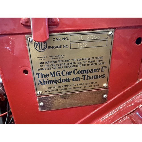 16 - 1947 MG TCRegistration number BTK 560Chassis number TX2058Engine number XPAE1370175From a deceased e... 