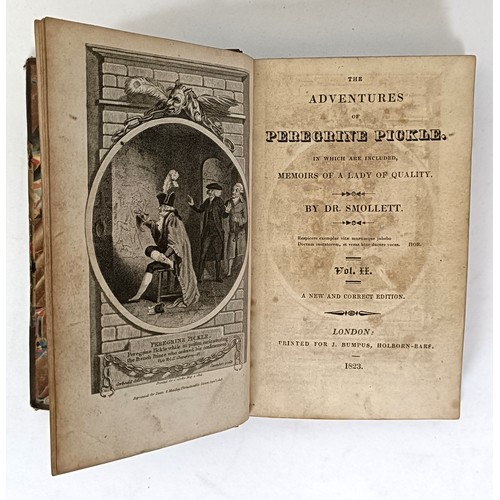 2 - Smollett (Dr.) The Adventures Of Peregrine Pickle, 4 Vol. and assorted other books (box)
