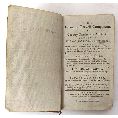 3 - Jarvis (Thomas), The Farmers Harveft Companion, published 1790, and other assorted books (box)