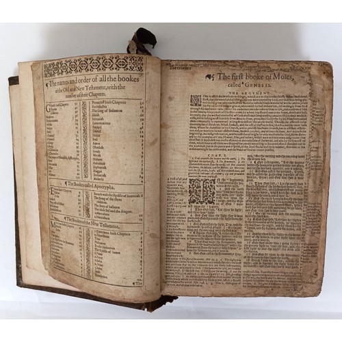 5 - A 17th century bible, bound with The First Alphabet of directions to common places, containing all t... 