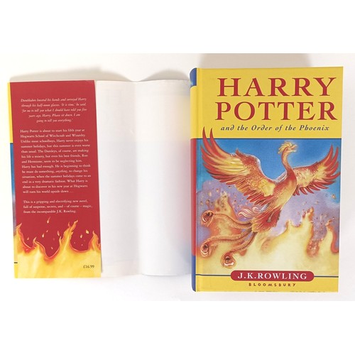 8 - Rowling (J K), Harry Potter and The Order Of The Phoenix, misprint, text printed upside down to the ... 