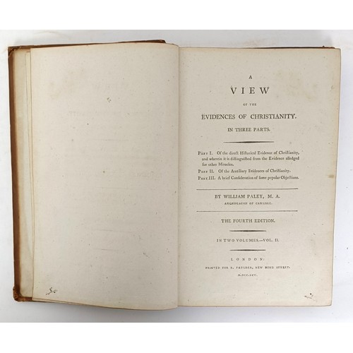 9 - Paley (William), Natural Theology Or Evidences Of The Existence And Attributes Of The Deity, and oth... 