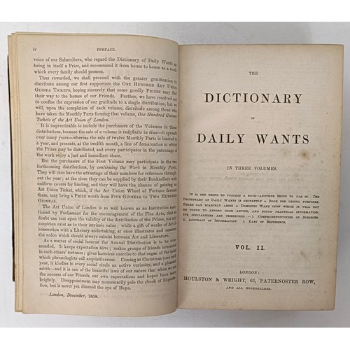 22 - The Dictionary of Daily Wants, Vol. 2 only and assorted other books (box)
