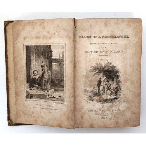 24 - Tales Of A Grandfather, Being Stories From The History Of Scotland, 5 Vol. and assorted other books ... 