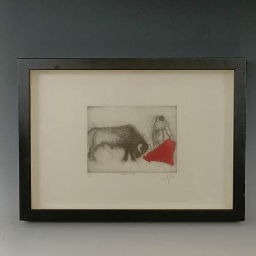 269 - 20th century, Continental school, Torero II, limited edition print, 25/50, indistinctly signed, 24 x... 