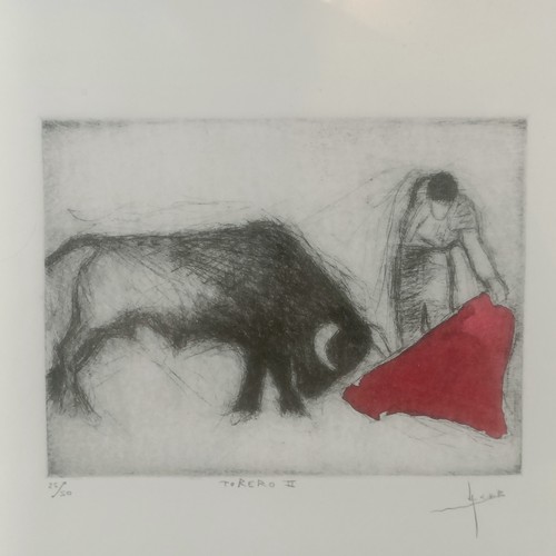 269 - 20th century, Continental school, Torero II, limited edition print, 25/50, indistinctly signed, 24 x... 