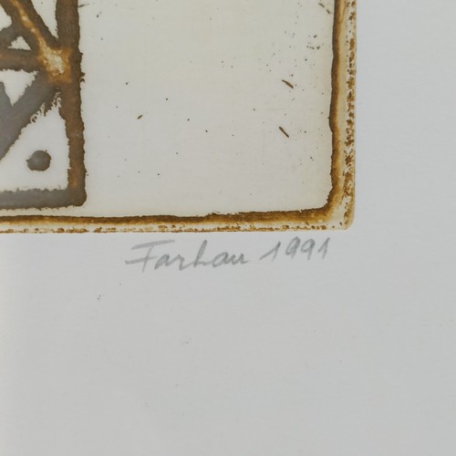 287 - Fashau, abstract, limited edition print, 10/10, signed and dated 1994, 49 x 39 cm
