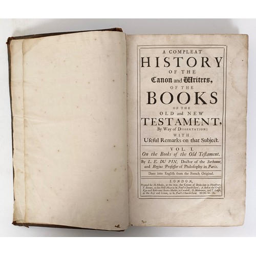 29 - Du Pin (L E), A Compleat History Of The Canon and Writers Of The Books Of The Old And New Testament ... 