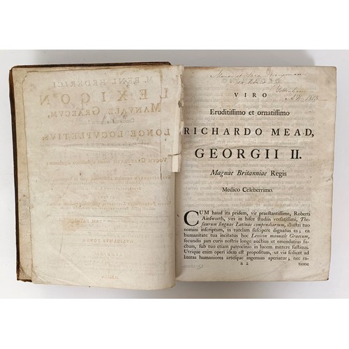 35 - Hederici (M Beni), Lexicon Manvale Graecvm, and three other books (4)